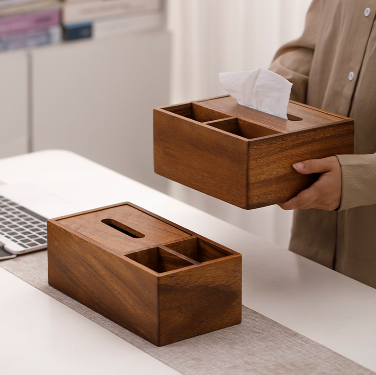 Wooden Tissue Box