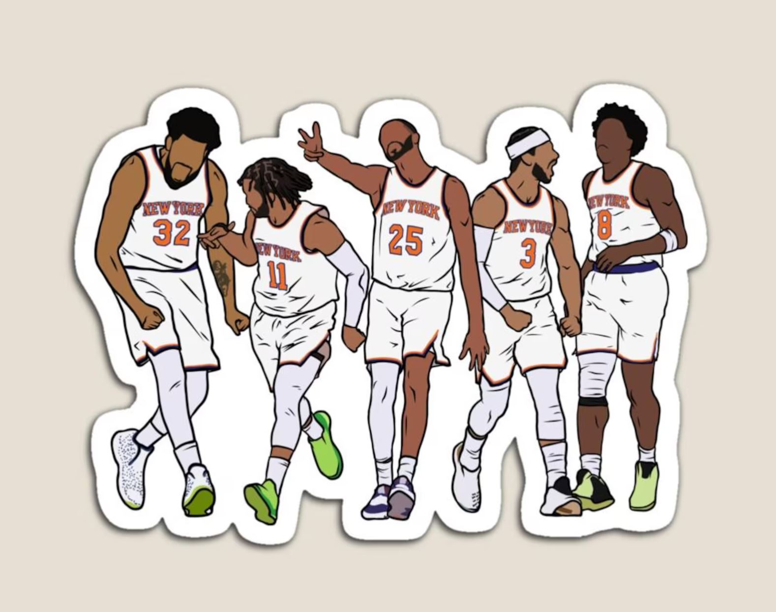 KAT, Brunson, Mikal, Hart and OG Glossy Sticker Laptop and Phone Decal