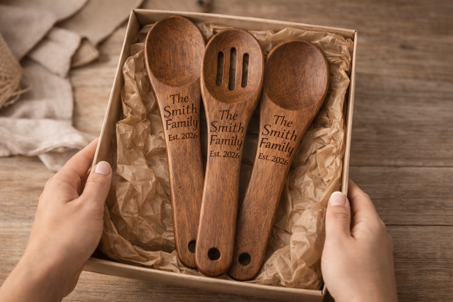 Custom Wood Utensil Set 3pc, Wooden Utensils for Cooking, Kitchen Utensils Set, Spatula and Spoon Set, Wood Utensils, Cooking Utensils